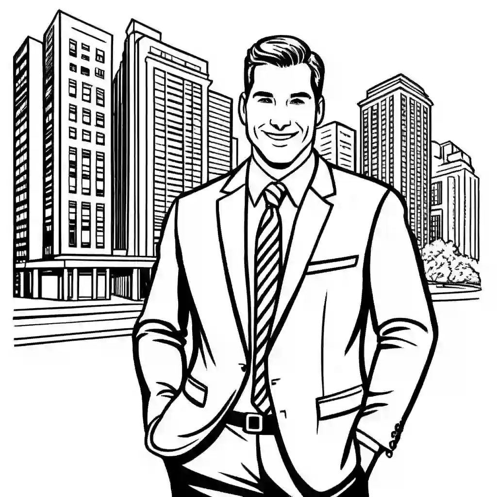 Real Estate Agent coloring pages